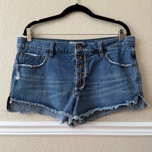 Free People Button Fly Cutoff Denim Jean Shorts Size 30
